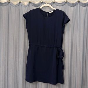Navy tie dress